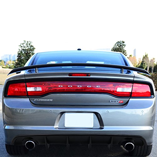 Rear Bumper Diffuser Compatible With 2012-2014 Dodge Charger SRT8, V2 Style PP Splitter Spoiler Valance Chin Diffuser Body kit by IKON MOTORSPORTS, 2013