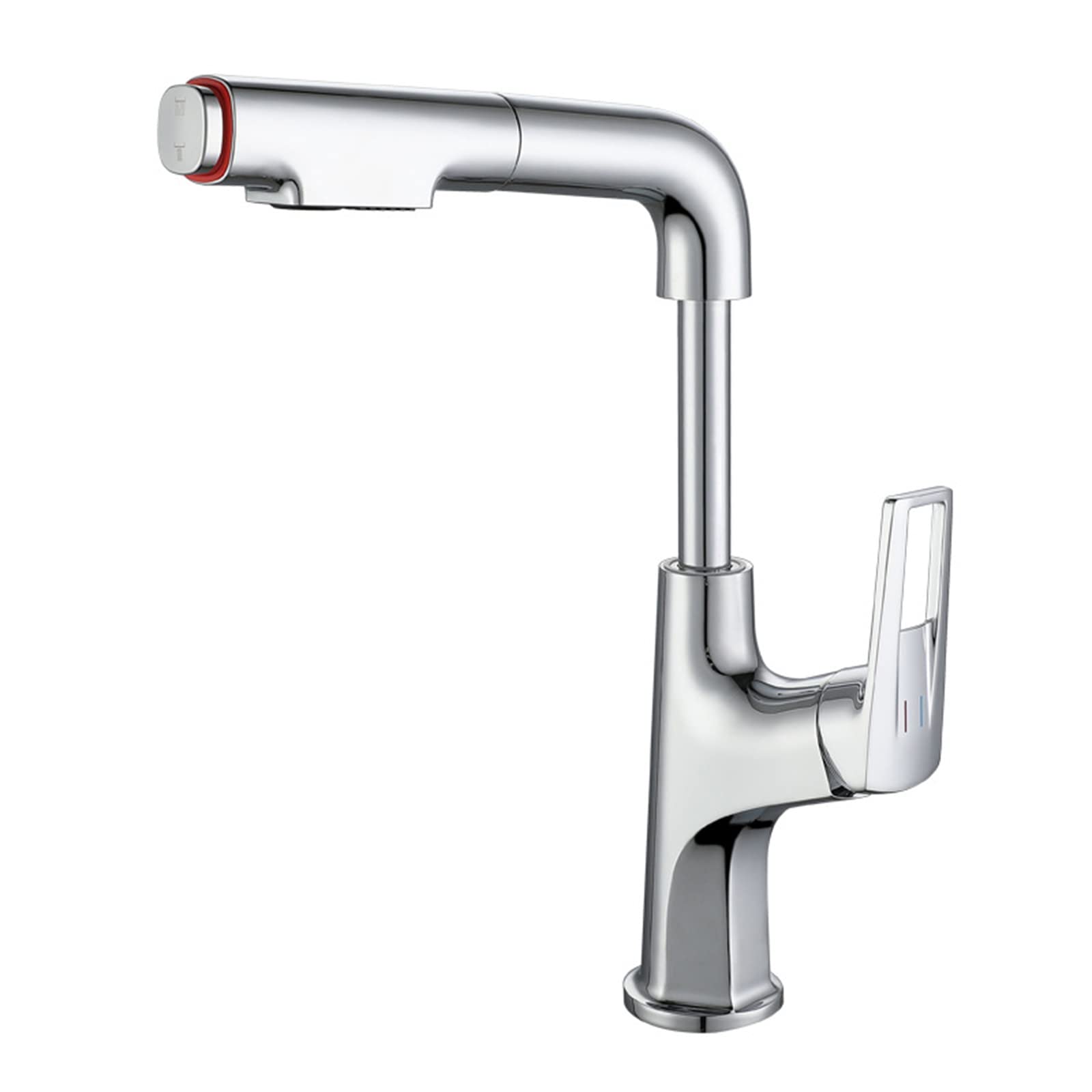 ASerZenith Basin Tap With Pull Out Spray Brass Hot And Cold Raise Swivel Hot Basin Tap-Chrome