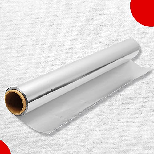 Image of House Wrap Aluminium Foil for Kitchen, Food Packing, Cooking, Baking - 9 Meter Net Guaranteed 11 Microns in thickness for Keeping Food Warm (Pack of 4)