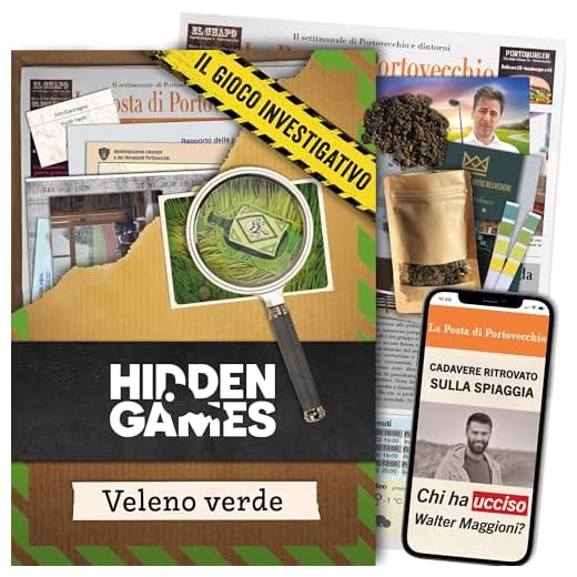 Hidden Games Luogo del Reato - Il 3° caso - VELENO VERDE - Italiana - Gioco realistico della scena del crimine, gioco emozionante del detective, gioco della stanza di fuga