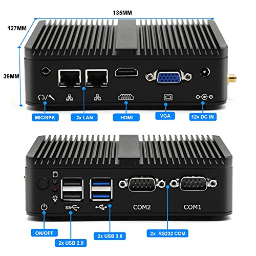 Mini PC Fanless Mini Desktop Celeron DDR4 8GB RAM, 128GB SSD, Desktop Computer, Dual LAN, BT, Mini Desktop Computer met… - Image 5