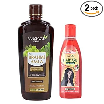 Panchvati Hair Protection (Hair Oil 100 ml + Brahmi Amla Shampoo 450 ml) Combo Pack 550 ml, Reduce Hair Fall