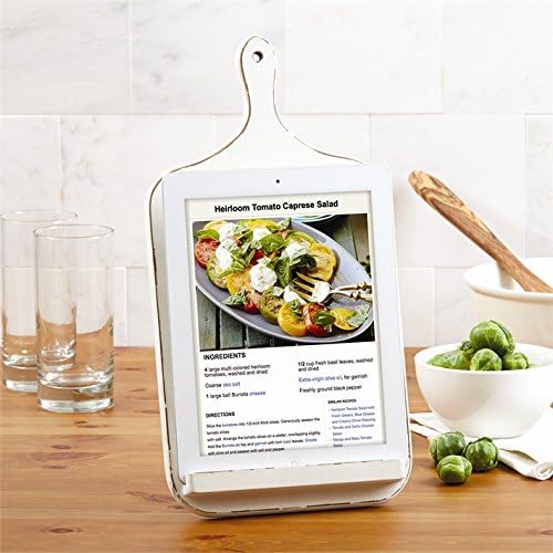 Two's Company White Cutting Board Tablet Stand
