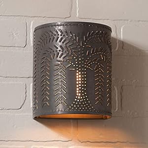 Irvinstinware724wlkbwillowsconcelightinkettleblackprimitivecountrywallsconcesintin Urban Country Home Decor Irvins tinware 724wlkb willow sconce light in kettle black primitive country wall sconces in tin urban country home decor