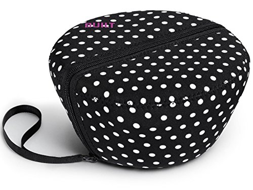 BUILT NY Bento Salad Bowl with Neoprene Sleeve, Mini Dot Black & White