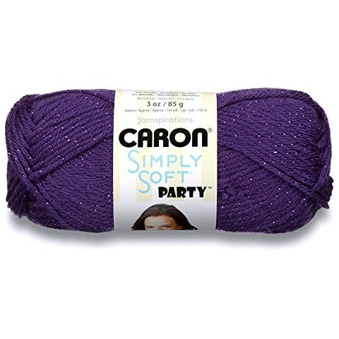 Caron Simply Soft Party Yarn 85g - Purple Sparkle Cover