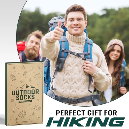 VICRAZY Hiking, Cycling, Camping Socks for Men, Women - Hiking, Bicycle, Camping, Bike Accessories, Stocking Stuffers3