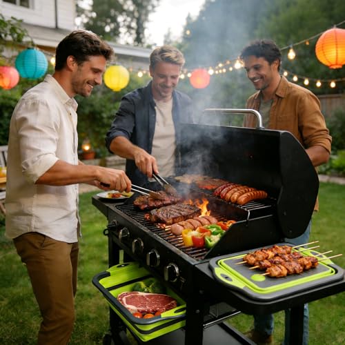 SETOXYX Collapsible BBQ Prep Tub with Lid, 3-in-1 Foldable Sink Tub - Image 5