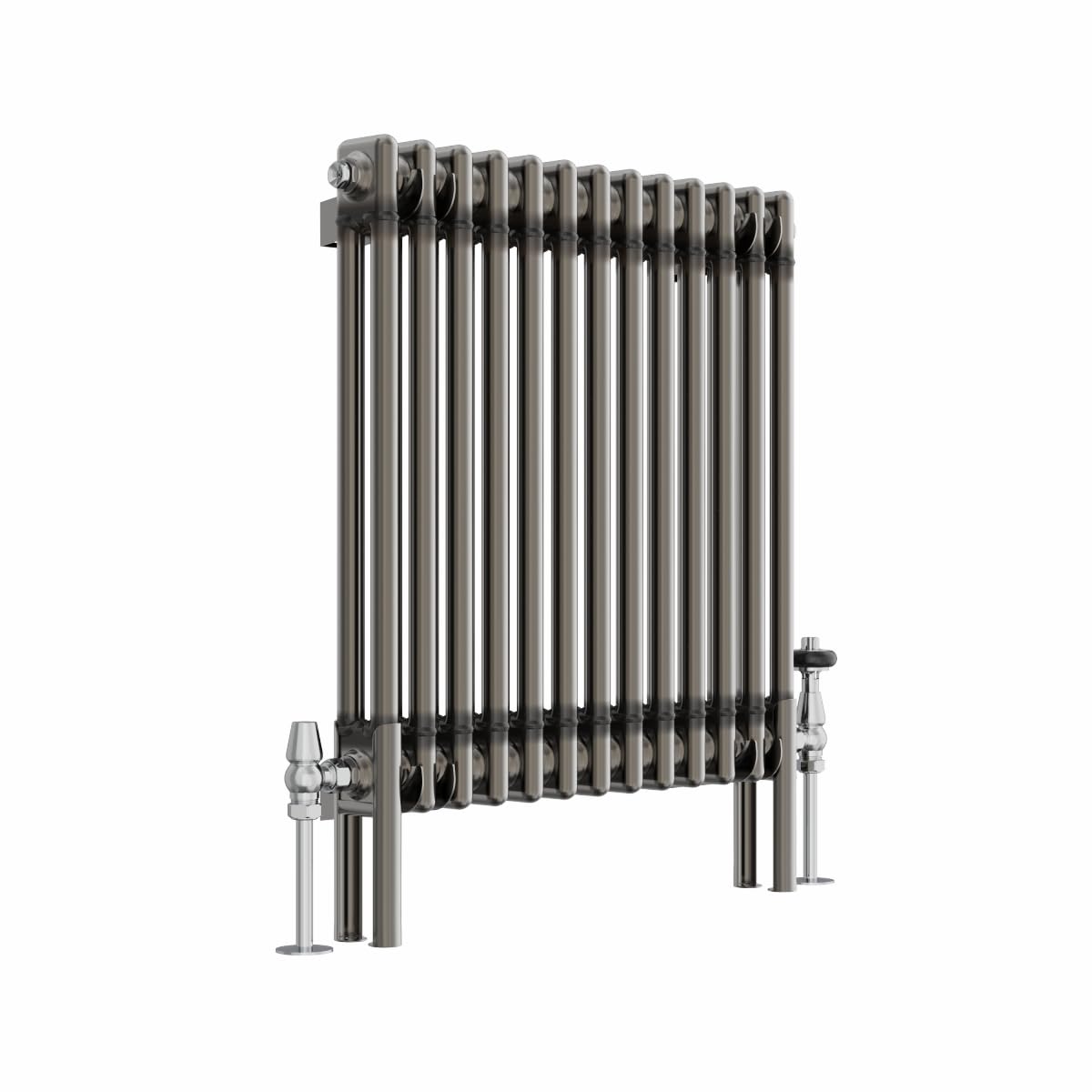 Blümme Raw Metal 600 X 605Mm Bathrooms Radiator Traditional Cast Iron Style Double Column Horizontal Central Heating Radiators
