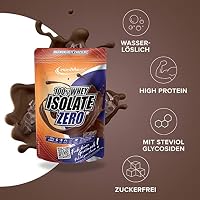 IronMaxx 100% Whey Isolate Zero Protein Pulver - Schokolade 400g Beutel | zuckerfreies, wasserlösliches Eiweißpulver aus Molkenprotein | verschiedene Geschmacksrichtungen – Ansicht 2