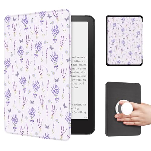 Image of CoBak Cute Case with Fold-Back Magnetic Cover for 7 inch Kindle Paperwhite 12th Gen 2024 and Colorsoft - for PopSockets Grip, Compatible with iPhone MagSafe and Anker Wireless Charging Pads, Auto Wake