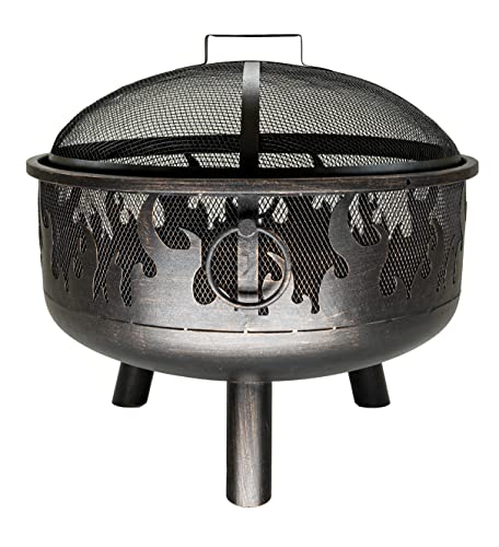 Endless Summer - Oil Rubbed Bronze Wood Burning Fire Pit With Flame Design #TOP1