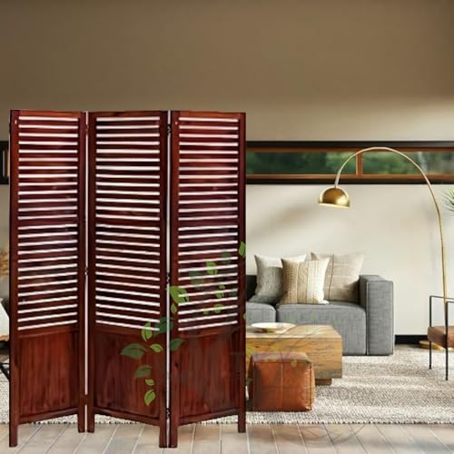 Image of Wooden Room Partition /Screen /Room Divider /Room Separator for Livng Room Bedroom Home Office Restarurant Hallway 1 Panel 30Inches Wide (3 Panel - 20 Inches Wide Each 6 Feet Height)