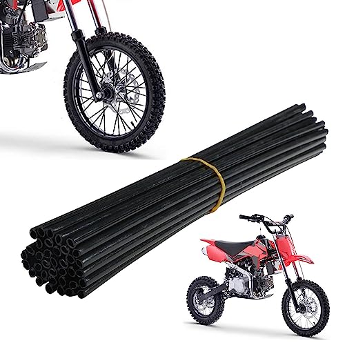 Spoke Skins,72 Pcs Motorcycle Spoke Covers Wraps Protector For 19-21 Inch Wheel Rim Klx Kx Crf Drz Xr Yz Yzf Rmz Sx Sxf Exc Xcf Ssr Apollo Sdg Dirt Pit Bike Black #TOP15