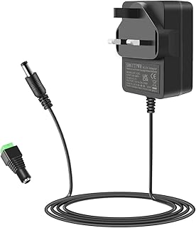 SHNITPWR 12V Power Supply 2A 24W 12V DC Adapter 100V ~ 240V AC to DC 12 Volt 2000mA 1.5A 1A Transformer Converter 5.5x2.5mm Tip 1.2m Power Cord for LED Strip CCTV Camera DVD Player TV Box WiFi Routers