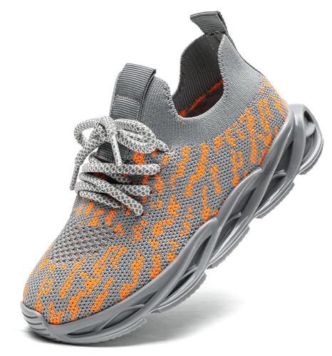 Image of DADAWEN Boys Girls Sneakers Kids Lightweight Breathable Tennis Shoes Strap Running Athletic Shoes for Toddler /Little Kid /Big Kid