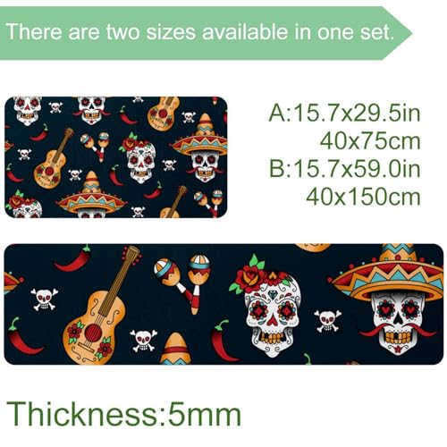 Tapete de cocina de 2 piezas transitable y absorbente para pasillos y lavandería 3