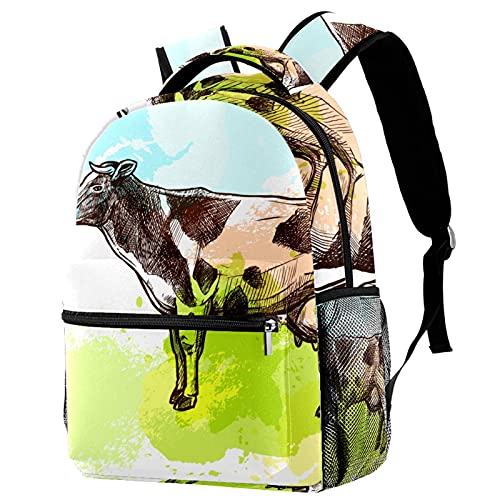 Sac à dos décontracté pour femme avec imprimé abeille à fleurs à grande capacité