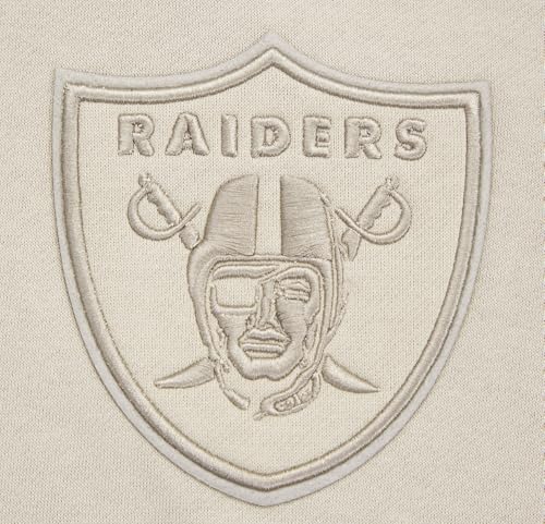 Pro Standard Mens NFL Las Vegas Raiders Neutral Pull Over Hoodie Taupe M - Image 6