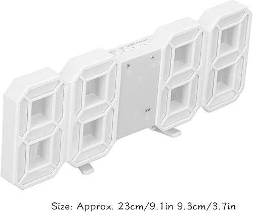 Miniatura 2 de Zerodis Reloj digital de pared, reloj despertador digital LED 3D con pantalla de tiempo y temperatura, luz nocturna LED para decoración de cocina,