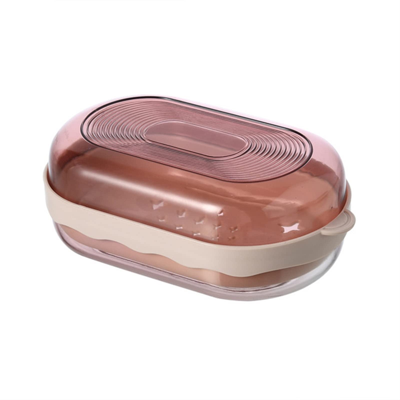 JINGYAN Soap Dishes Waterproof Soap Box Portable Travel Storage Rack(Red)