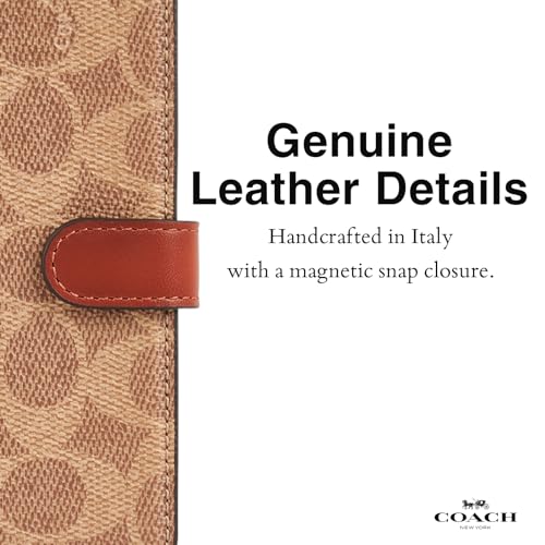 Coach Signature Canvas Two Piece Detachable Wallet Folio iPhone 15 Plus Case, Compatible with Wireless Charging - Signature Tan - image 5