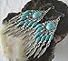 Turquoise Feather Earrings, handmade jewelry southwestern southwest country western cowgirl boho bohemian