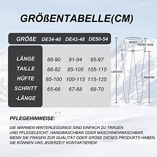 AMIYOYO Thermolegging voor dames, gevoerde thermische legging voor de winter, hoge taille, ondoorzichtig, panty met fleece, warm, behaaglijk, elastische sportlegging - Image 7