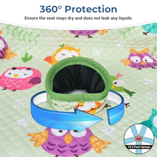 Image of COOLBEBE Car Seat Protector for Potty Training, 2 Pack Dry Waterproof Car Seat Liner Toilet Training for Baby Toddler, Piddle Pads Cover Pad for Strollers & Carseat (Green)