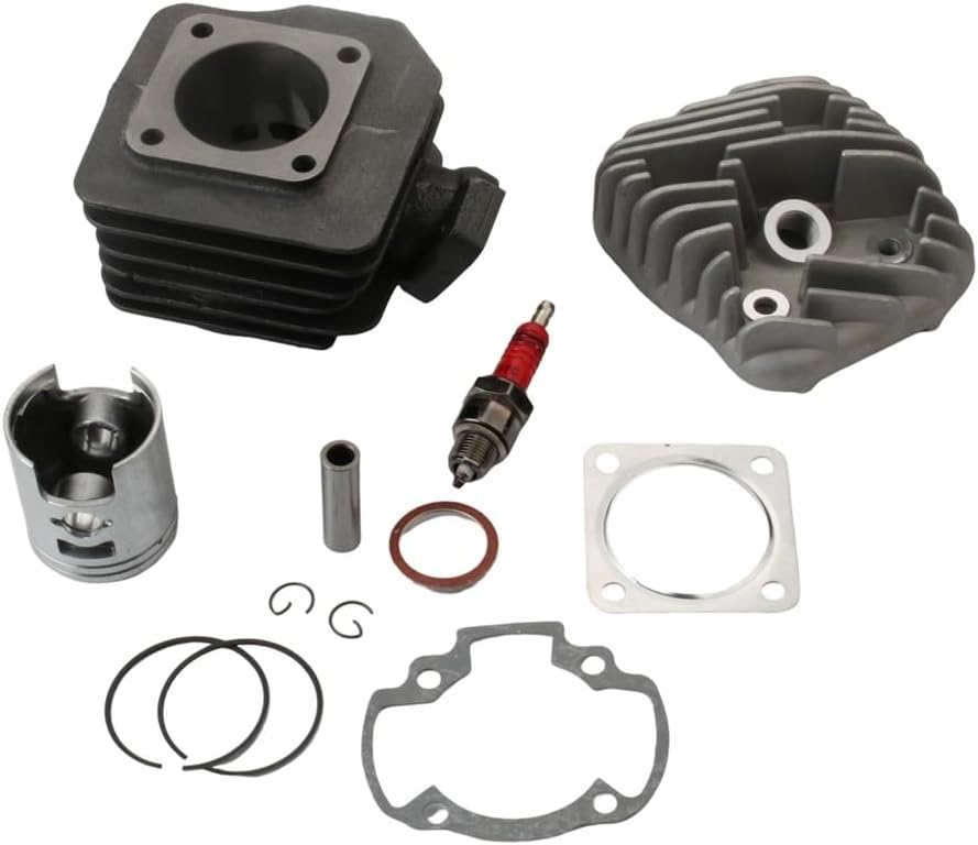 Scooter 70cc Big Bore Cylinder Kit & Head Fit For Kymco Curio CX50 DJ Fever 1 2 KB 50 Meteorit Scout 50cc 47mm 2-Stroke Engine Parts