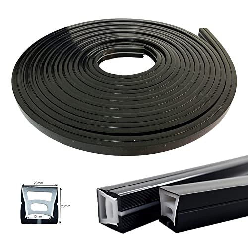 Canal de LED flexible de silicona negra 5 m IP67 miniatura 1
