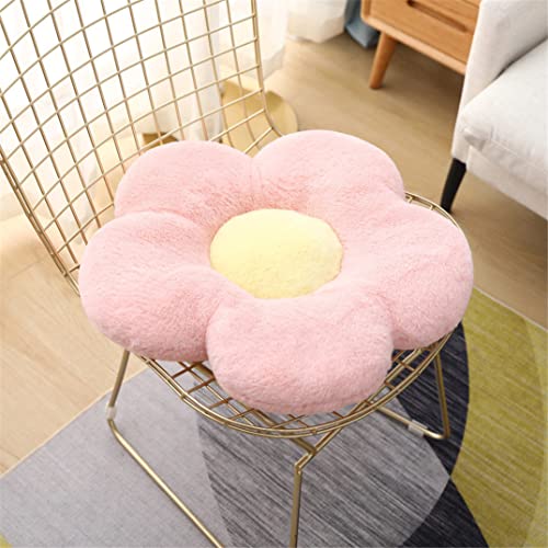 YILANLAN Blumenbodenkissen Niedliches Mädchen Raumdekoration Lesen Freizeit Bequemes Plüschkissen Büro Tatami Auto Heimdekoration (40cm, Pink)