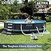 Intex 26325EH Ultra XTR 16ft x 48in Above Ground Swimming Pool Set with Sand Filter Pump, Inflatable Lounge Pool Recliners (2-Pack) and Inflatable Beverage Cooler