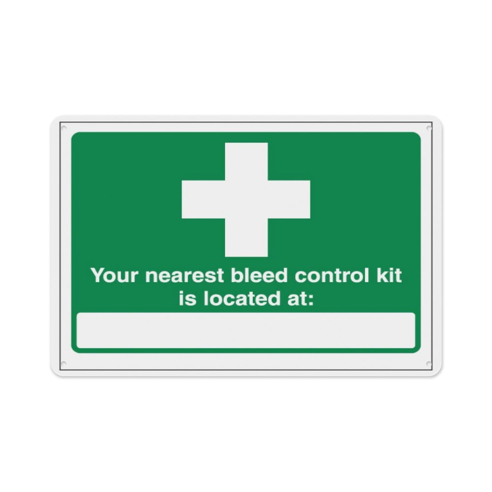 peiyeety The Nearest Bleed Control Kit Is Located - Call 999 Aluminum Tin Warning Signs For Home Outdoor Garden 8X12 Inches