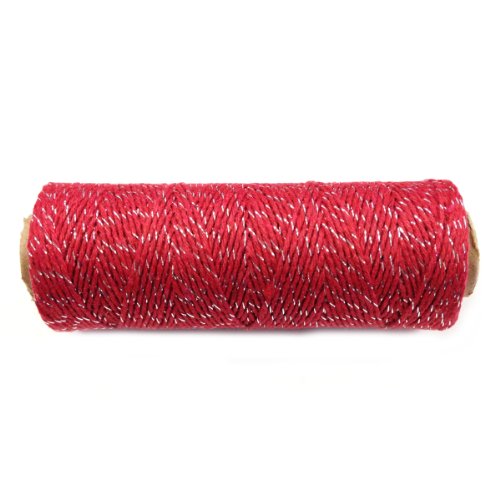Etiquetas kraft para personalizar regalos navideños con hilo de algodon rojo resistente 4