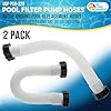 U.S. Pool Supply Above Ground Pool Hose Replacement 1.5" Diameter x 20" Long, Pack of 2 - Compatible with Intex Pool Filter Pump Hoses, Sand Filters, Saltwater Systems with 1,500 to 2,500 GPH