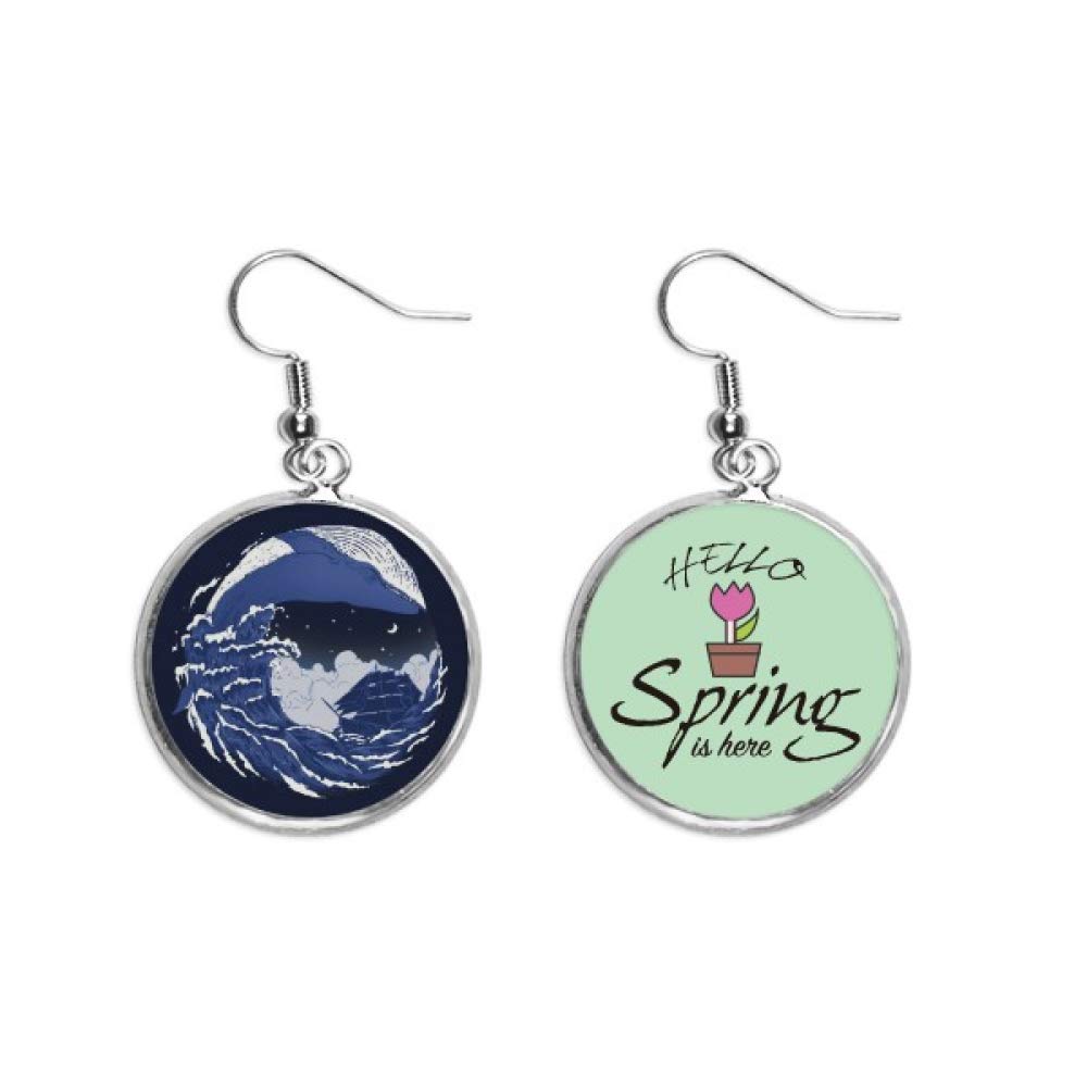 Pendientes Blue Ocean Waves joyas de temporada de primavera mujer 5
