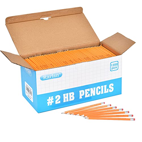 Rarlan Wood-Cased #2 HB Pencils, Pre-sharpened, 1200 Count Classroom Bulk Pack - Thumbnail 2