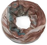 aquarela barranco lima No pica styleBREAKER fular de tubo con estampado de motivo con efecto de barrido de acuarela, fular de tubo, pañuelo, señora 01016158, color:Marrón-Beige-Azul
