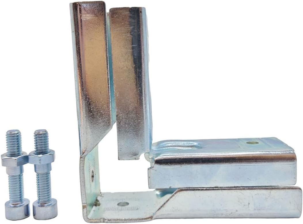 2 Pcs 3 Way L Square Tube Connector ,Structural Split Pipe Connectors 90 Degree End Rails Clamp Steel Corner Pipe Fittings for DIY Shelf Garden Support 1" Fit Pipe Dia, Bolts and Nuts Included