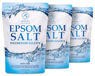 Sali da Bagno 3kg - Sali di Epsom 3000g - 100% Magnesio Naturale - Lenitivo e Allevia i Muscoli - Rilassamento e disintossicante - Cura del corpo - Miglior sonno - Pediluvio Massaggio