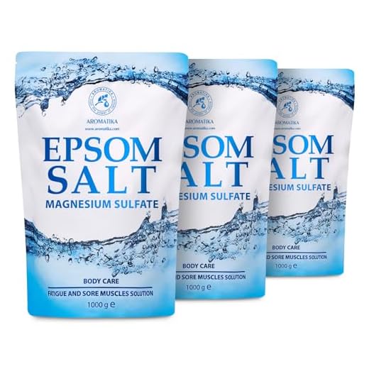 Epsom Salts Bath 3kg - 3000g - 100% Pure & Natural Epsom Salt - Concentrated Magnesium Sulphate - Soothing & Relieves Sore Muscles - Relaxation & Detoxifying - Body Care - Heals - Best Good Sleep