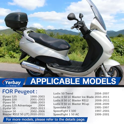 Yerbay Bremsbeläge für Peugeot 50/100/125 Buxy Elyseo Elystar Jet Jet Force Looxor Ludix Speedake Speedfight 1 2 Squab TKR Trekker Vivacity Vivacity E 25 XP6 XPS XR6 Zenith