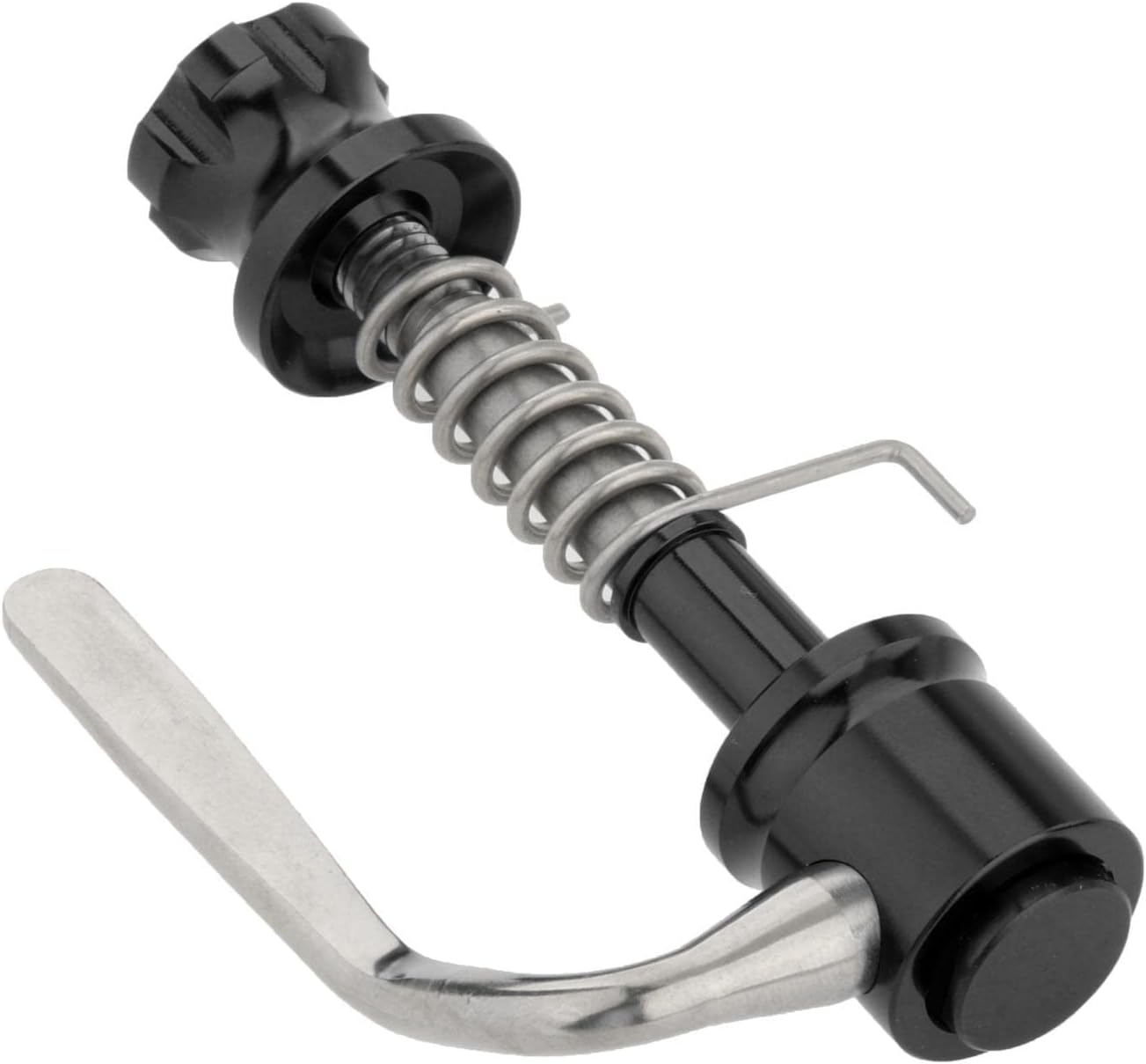 Quick Release Bike Seat Clamp for Brompton Folding Bike - Weight 26.7g Titanium Alloy with CNC Machined Nut - Easy Height Adjustment - Red - Mountain & Road Bike Accesso - Black