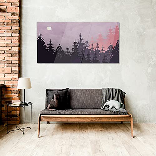 Décoration murale verre trempé premium 100x50cm Moon - 4