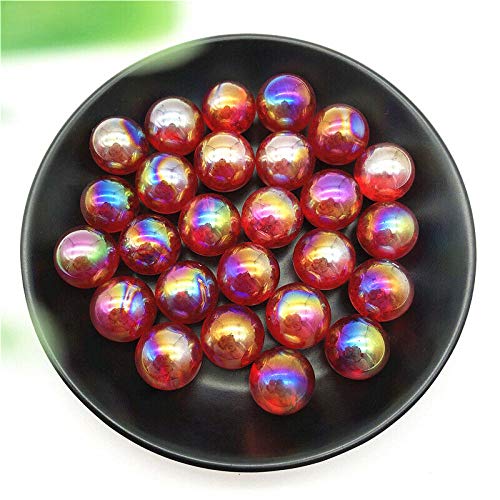 16-19mm titane rouge Aura galvanoplastie cristal de Quartz sphère boules   décoration pierres et minéraux-1 pc Cover
