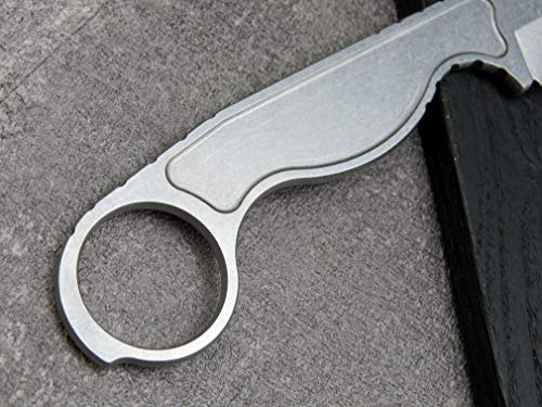 Ccanku C1101 Fixed Blade Knife D2 Blade, Stainless Steel Handle And Knife Kydex Sheath For Outdoor Hunting, Survival And Edc Tool(Silver) #TOP4