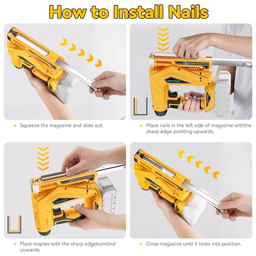 Cloueuse sans fil 18V compatible avec batterie Dewalt 20V pour projets de menuiserie