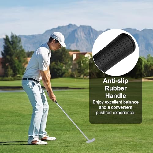 Flintronic Golf-Putter, 85CM Länge Golf Schläger mit 2 Übungs-Golfbällen, Putt Style Zwei-Wege-Kopf Tragbarer Abnehmbares Golfschläger für Wohnzimmer Office
