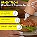 BRIGHTFROM Condiment Squeeze Bottles, 16 OZ Empty Squirt Bottle with Twist Top Cap, Leak Proof - Great for Ketchup, Mustard, Syrup, Sauces, Dressing, Oil, Arts and Crafts, BPA FREE Plastic - 2 PACK
